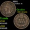 1863 Indian Cent 1c Grades VF Details
