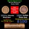 Mixed small cents 1c orig shotgun roll, 1918-s Wheat Cent, 1898 Indian Cent other end, Brinks Wrappe