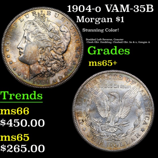 1904-o Morgan Dollar VAM-35B $1 Grades GEM+ Unc
