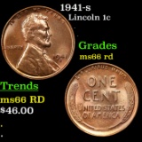 1941-s Lincoln Cent 1c Grades GEM+ Unc RD