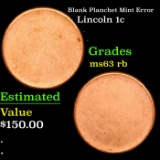 Blank Planchet Lincoln Cent Mint Error 1c Grades Select Unc RB