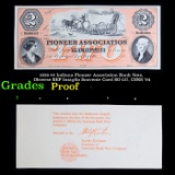 Proof 1856 $2 Indiana Pioneer Association Bank Note, Obverse BEP Intaglio Souvenir Card SO-127, CSNS