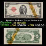 1928G $2 Red seal United States Note Grades xf details