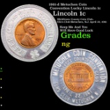 1961-d Metuchen Coin Convention Lucky Lincoln 1c Lincoln Cent 1c Grades NG