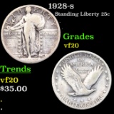 1928-s Standing Liberty Quarter 25c Grades vf, very fine