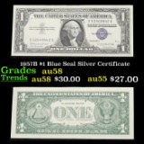 1957B $1 Blue Seal Silver Certificate Grades Choice AU/BU Slider