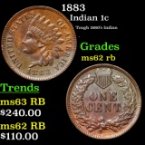 1883 Indian Cent 1c Grades Select Unc RB