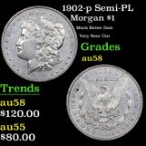 1902-p Morgan Dollar Semi-PL $1 Grades Choice AU/BU Slider