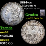 1884-cc Morgan Dollar $1 Graded ms62 details BY SEGS