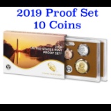 2019 Mint Proof Set In Original Case! 10 Coins Inside!