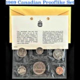 1969 Canadian Proof like set, 6 coins