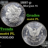 1897-p Morgan Dollar $1 Grades Choice Unc PL