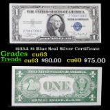 1935A $1 Blue Seal Silver Certificate Grades Select CU