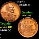 1947-s Lincoln Cent 1c Grades GEM++ Unc RD