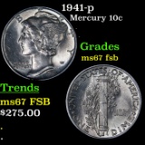 1941-p Mercury Dime 10c Grades GEM++ FSB