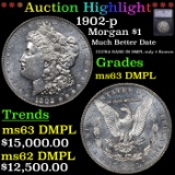 ***Auction Highlight*** 1902-p Morgan Dollar $1 Graded ms63 DMPL BY SEGS (fc)