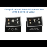 1994-1995 United States Mint Silver Proof Set. 10 Coins Inside.