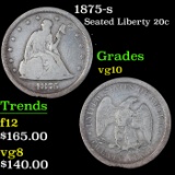 1875-s Twenty Cent Piece 20c Grades vg+