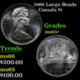 1966 Large Beads Canada Dollar $1 Grades GEM+ Unc