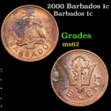 2000 Barbados 1c Grades Select Unc