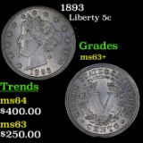 1893 Liberty Nickel 5c Grades Select+ Unc