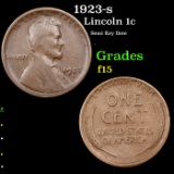 1923-s Lincoln Cent 1c Grades f+