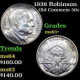 1936 Robinson Old Commem Half Dollar 50c Grades Select+ Unc