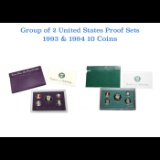 Group of 2 United States Mint Proof Sets 1993-1994 10 coins