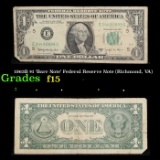 1963B $1 'Barr Note' Federal Reserve Note (Richmond, VA) Grades f+
