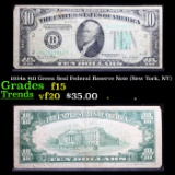 1934D $10 Green Seal Federal Reserve Note (New York, NY) Grades f+