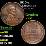 1915-s Lincoln Cent 1c Grades Select AU