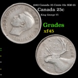 1943 Canada 25 Cents 25c KM-35 Grades xf+