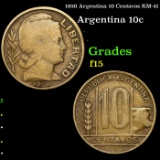 1950 Argentina 10 Centavos KM-41 Grades f+