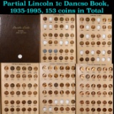 Partial Lincoln 1c Dancso Book, 1935-1995, 153 coins in Total