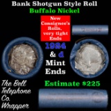Buffalo Nickel Shotgun Roll in Old Bank Style 'Bell Telephone'  Wrapper 1924 & d Mint Ends
