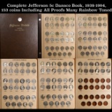 ***Auction Highlight*** Complete Jefferson 5c Dansco Book, 1938-1994, 153 coins Including All Proofs