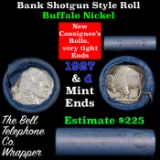 Buffalo Nickel Shotgun Roll in Old Bank Style 'Bell Telephone'  Wrapper 1927 & d Mint Ends
