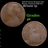1874-H Great Britain One Penny, Victoria KM-755 Grades g+