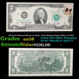 1976 $2 Federal Reserve Note, with Stamp Dated May 13 1976 Grades Choice AU/BU Slider