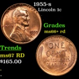 1955-s Lincoln Cent 1c Grades GEM++ RD