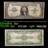 1923 $1 Large Size Blue Seal Silver Certificate, FR-238, Sig Woods & White Grades f, fine