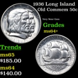 1936 Long Island Old Commem Half Dollar 50c Grades Choice+ Unc