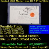 Original sealed box 5- 1989 United States Mint Proof Sets