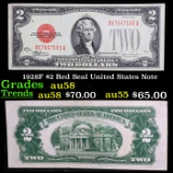 1928F $2 Red Seal United States Note Grades Choice AU/BU Slider