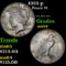 1922-p Peace Dollar $1 Grades Choice+ Unc