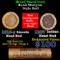 Mixed small cents 1c orig shotgun roll, 1919-s Wheat Cent, 1887 Indian Cent other end, Brinks Wrappe