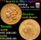 ***Auction Highlight*** 1859-p Gold Liberty Double Eagle $20 Graded au58 Details BY SEGS (fc)