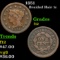 1851 Braided Hair Large Cent 1c Grades f, fine