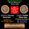 Mixed small cents 1c orig shotgun roll, 1919-s Wheat Cent, 1889 Indian Cent other end, Brandt Wrappe