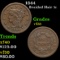 1844 Braided Hair Large Cent 1c Grades vf++